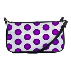 Purple And White Polka Dots Evening Bag