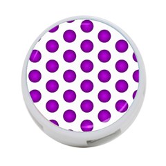 Purple And White Polka Dots 4-port Usb Hub (two Sides) by Colorfulart23