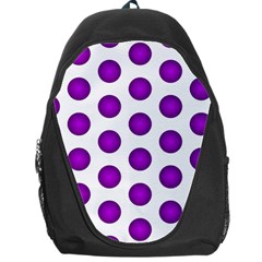 Purple And White Polka Dots Backpack Bag