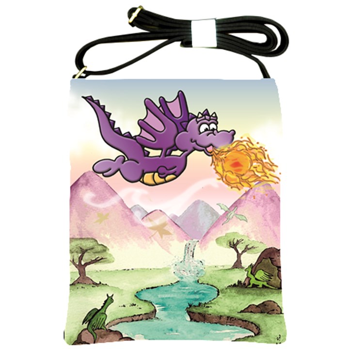 The Wee Purple Dragon Shoulder Sling Bag