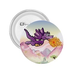 The Wee Purple Dragon Flying 2 25  Button by CaterinaBassano