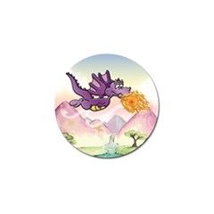 The Wee Purple Dragon Flying Golf Ball Marker 4 Pack