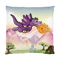 The Wee Purple Dragon Flying Cushion Case (single Sided) 