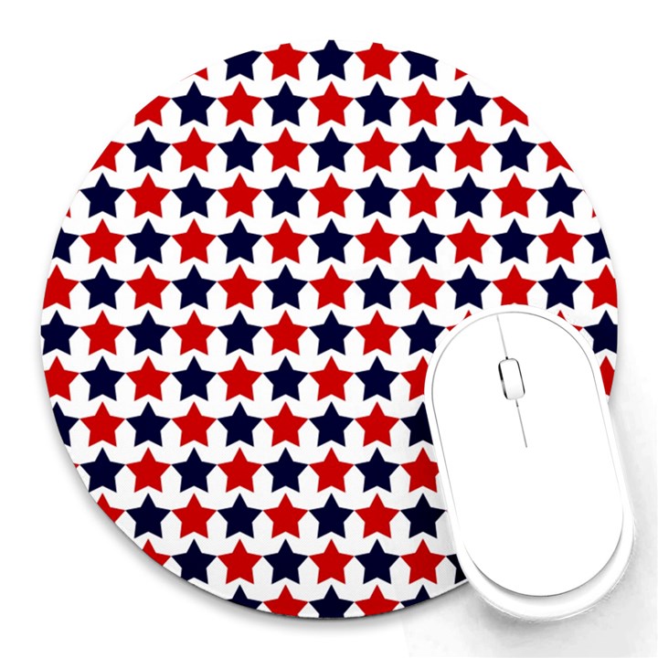 Patriot Stars 8  Mouse Pad (Round)