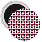 Patriot Stars 3  Button Magnet Front