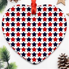 Patriot Stars Heart Ornament