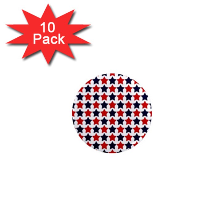 Patriot Stars 1  Mini Button Magnet (10 pack)