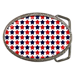 Patriot Stars Belt Buckle (oval)