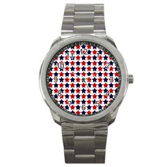 Patriot Stars Sport Metal Watch by StuffOrSomething