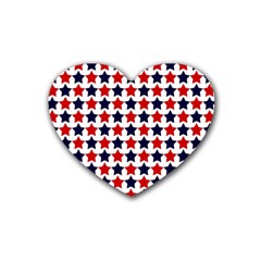 Patriot Stars Drink Coasters 4 Pack (heart)  by StuffOrSomething