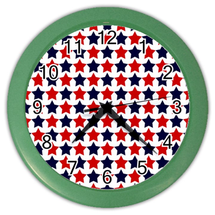 Patriot Stars Wall Clock (Color)