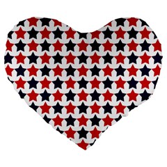 Patriot Stars 19  Premium Heart Shape Cushion