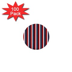 Patriot Stripes 1  Mini Button (100 Pack) by StuffOrSomething