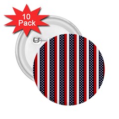 Patriot Stripes 2 25  Button (10 Pack)