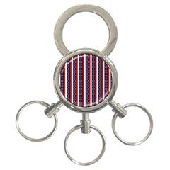 Patriot Stripes 3-ring Key Chain by StuffOrSomething