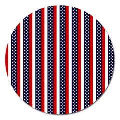 Patriot Stripes Magnet 5  (round) by StuffOrSomething