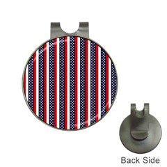 Patriot Stripes Hat Clip With Golf Ball Marker