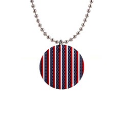 Patriot Stripes Button Necklace by StuffOrSomething