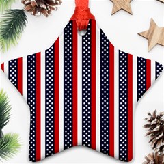 Patriot Stripes Star Ornament (two Sides) by StuffOrSomething