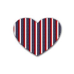 Patriot Stripes Drink Coasters (heart) by StuffOrSomething