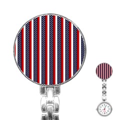 Patriot Stripes Stainless Steel Nurses Watch by StuffOrSomething