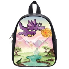 The Wee Purple Dragon School Bag (small)