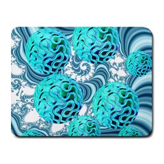 Teal Sea Forest, Abstract Underwater Ocean Small Mouse Pad (rectangle) by DianeClancy