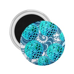 Teal Sea Forest, Abstract Underwater Ocean 2 25  Button Magnet by DianeClancy