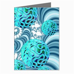 Teal Sea Forest, Abstract Underwater Ocean Greeting Card by DianeClancy