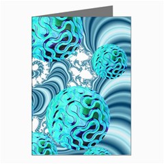 Teal Sea Forest, Abstract Underwater Ocean Greeting Card (8 Pack) by DianeClancy