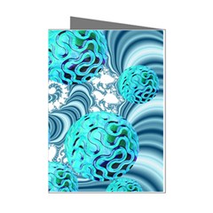 Teal Sea Forest, Abstract Underwater Ocean Mini Greeting Card (8 Pack) by DianeClancy