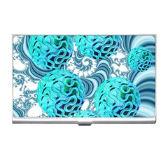 Teal Sea Forest, Abstract Underwater Ocean Business Card Holder