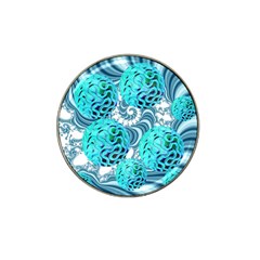 Teal Sea Forest, Abstract Underwater Ocean Golf Ball Marker 4 Pack (for Hat Clip)