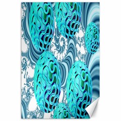 Teal Sea Forest, Abstract Underwater Ocean Canvas 24  X 36  (unframed)