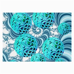 Teal Sea Forest, Abstract Underwater Ocean Glasses Cloth (large) by DianeClancy