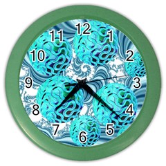 Teal Sea Forest, Abstract Underwater Ocean Wall Clock (color)