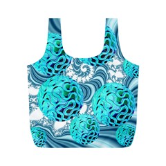 Teal Sea Forest, Abstract Underwater Ocean Reusable Bag (m) by DianeClancy