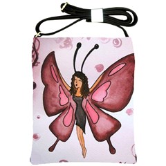 Butterfly Girl Shoulder Sling Bag by CaterinaBassano