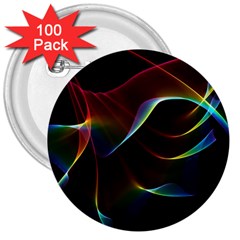 Imagine, Through The Abstract Rainbow Veil 3  Button (100 Pack)