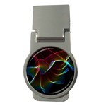 Imagine, Through The Abstract Rainbow Veil Money Clip (Round) Front