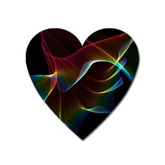 Imagine, Through The Abstract Rainbow Veil Magnet (heart) by DianeClancy