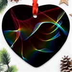 Imagine, Through The Abstract Rainbow Veil Heart Ornament (Two Sides) Front