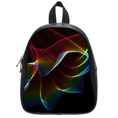 Imagine, Through The Abstract Rainbow Veil School Bag (small) by DianeClancy