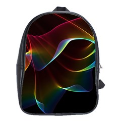 Imagine, Through The Abstract Rainbow Veil School Bag (xl) by DianeClancy