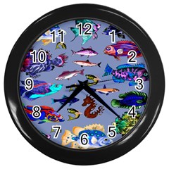 Fishy Wall Clock (black)