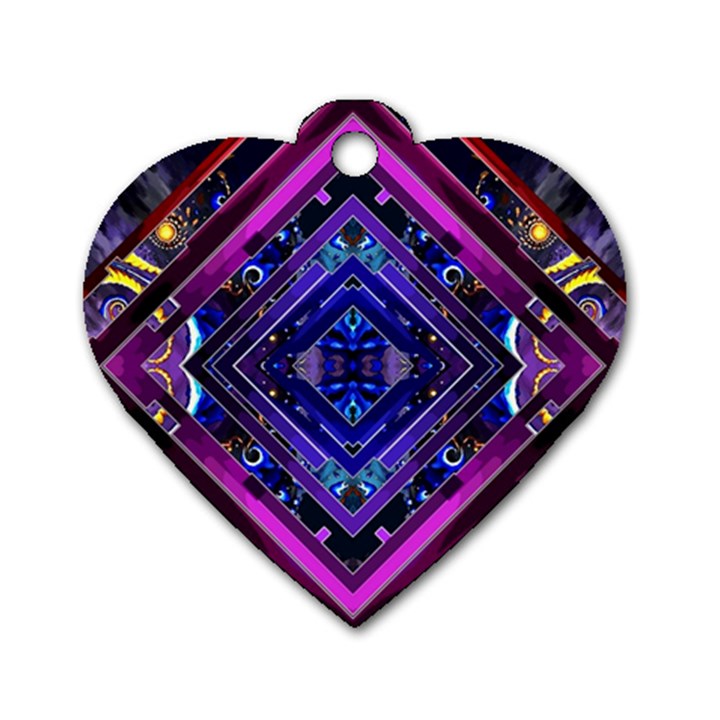 Galaxy Dog Tag Heart (Two Sided)