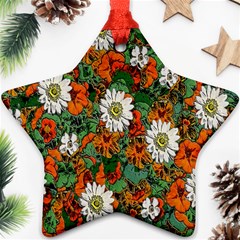 Flowers Star Ornament