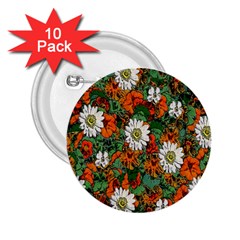 Flowers 2 25  Button (10 Pack)