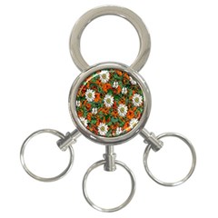 Flowers 3-ring Key Chain