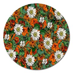 Flowers Magnet 5  (round)